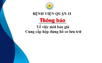Thông báo về việc mời báo giá Cung cấp hộp đựng hồ sơ lưu trữ